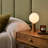 Walnut Kncukle Table Lamp With Sphere IV