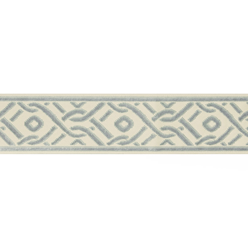Treillis Passementerie Pailou Fabric, Beige