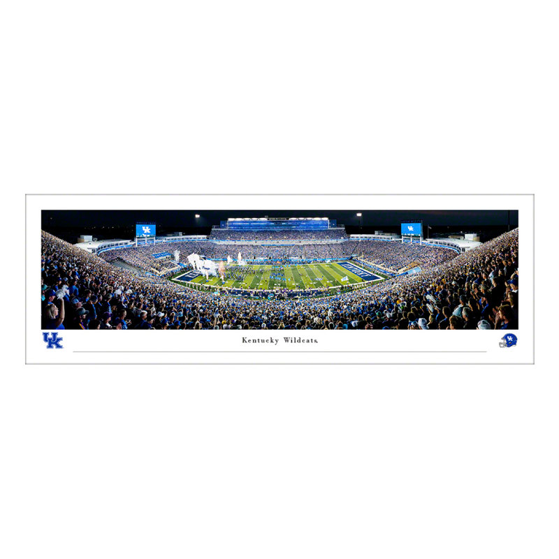 Impression panoramique du Kentucky Football, H 13,5 po x l 40 po x P 0,38 po, Sans cadre