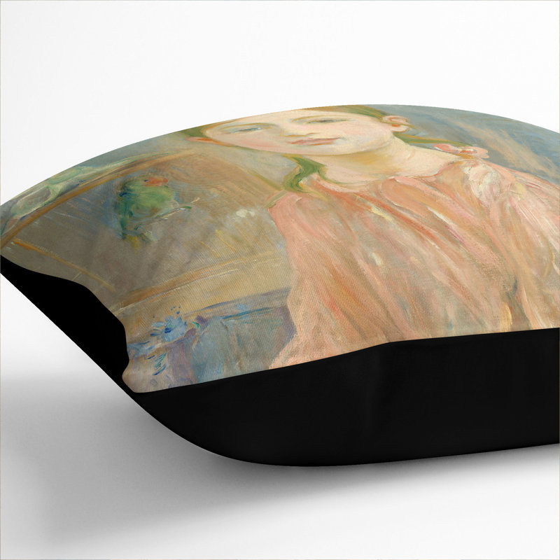The Artist's Daughter Square Throw Cushion, Black, 55cm H x 55cm W x 20cm D