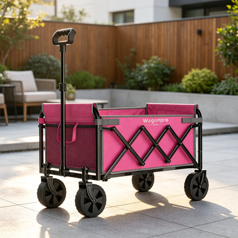 Expandable Dual-Layer Utility Wagon, Pink
