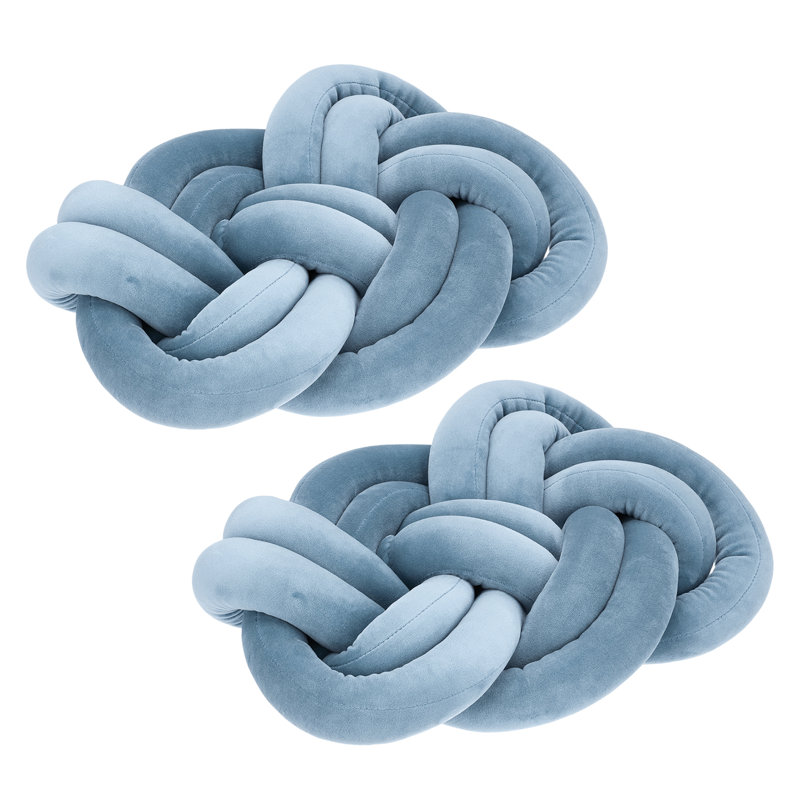 Cotton Backrest Cushion, Blue