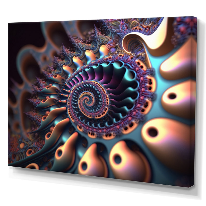 «Purple Fractal Infinity II», reproduction sur toile, H 30 po x l 40 po x P 1,5 po, Toile tendue