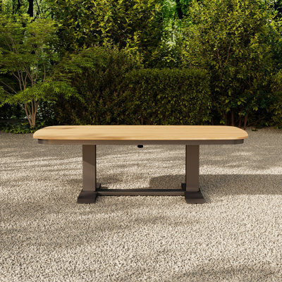 Table de salle à manger d'extérieur à hauteur ajustable 63 po x 35 po
