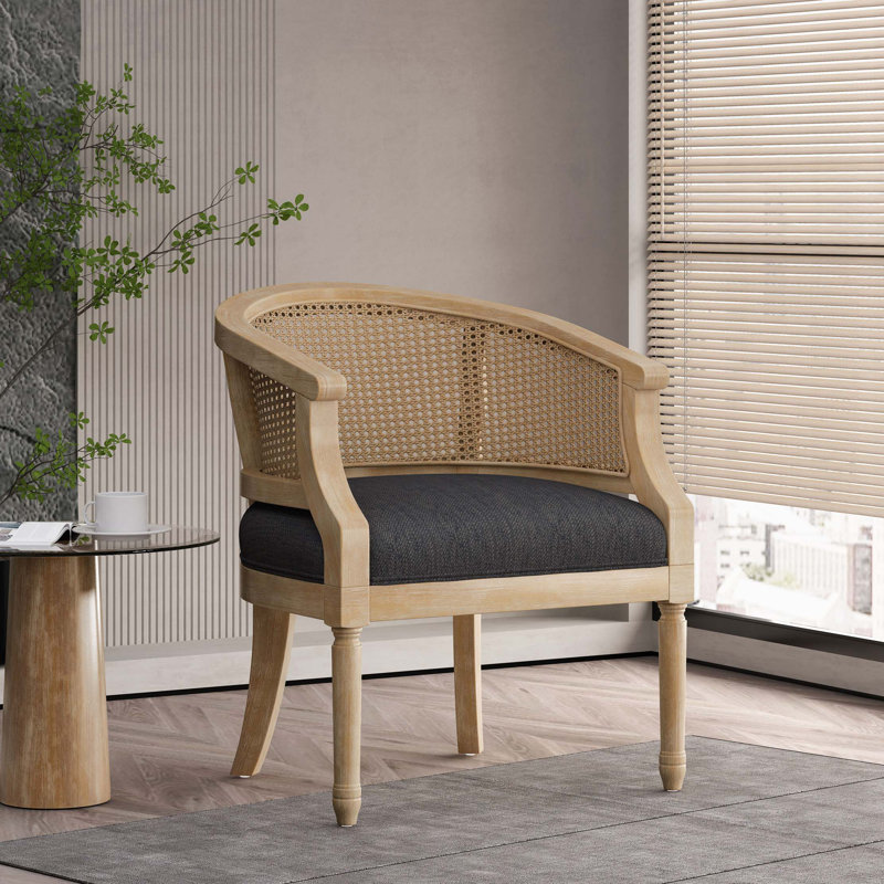 Chaise d'appoint en bois d'hévéa, Gris anthracite