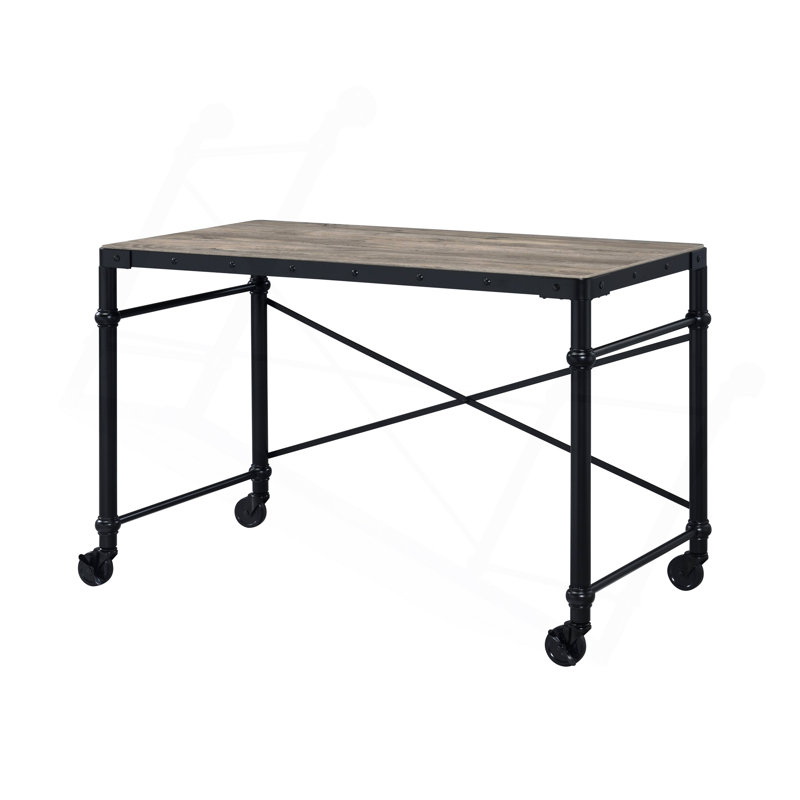 Bureau d'écriture polyvalent et rustique avec attrait industriel pour un espace de travail efficace