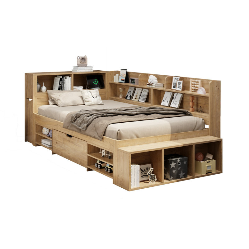 Berben Solid Wood Storage Bed, Single (3')