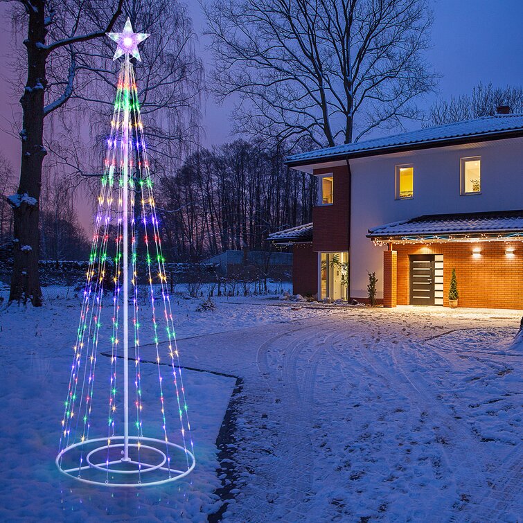 christmas tree lights outside