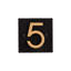Floating 1-Number Horizontal Sign, Black /w/ Black / Gold Modern Font Number-1914942417
