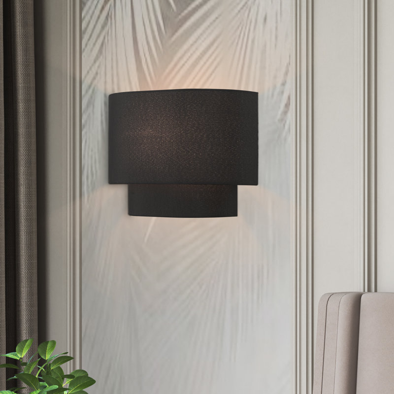 Kiyo Flush Mounted Sconce, Ash Gray, Black