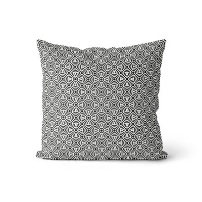 Coussin 18 X 18 Graceanne noir et blanc