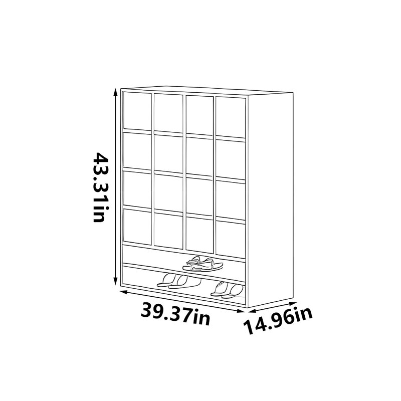 Crewe, 43.31" H x 39.37" W x 14.96" D
