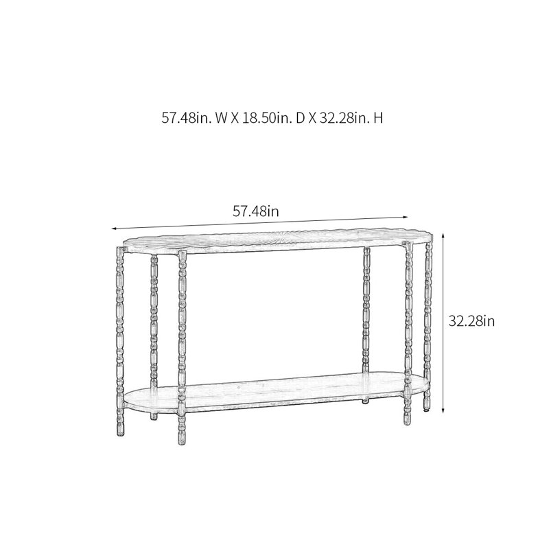 Retro Minimalist Console Table