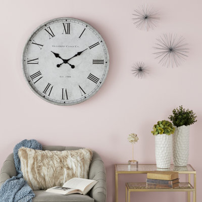 Très grande horloge murale 28 po