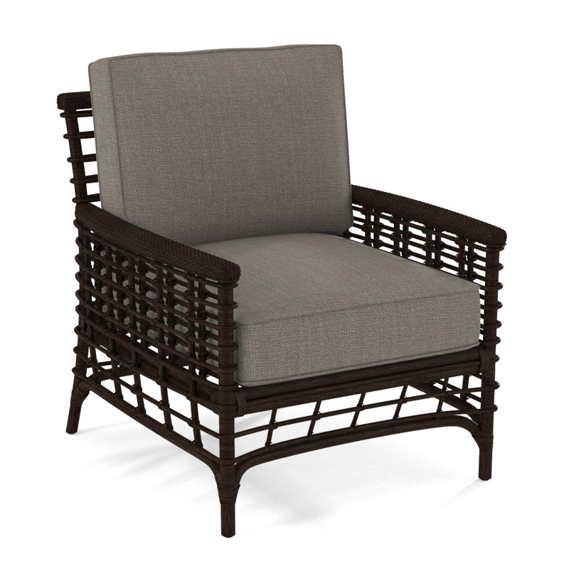 Luca Upholstered Armchair, Stone Crypton Performance; 0884-83, Java