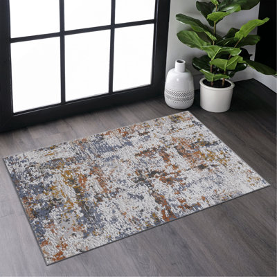 Paillasson Collection 2X3 / bleu / abstrait
