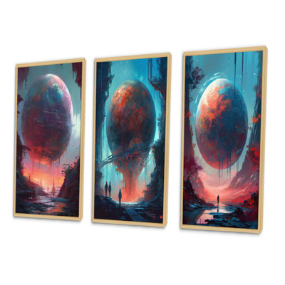 «Living In The Galaxy», 3 pièces sur toile
