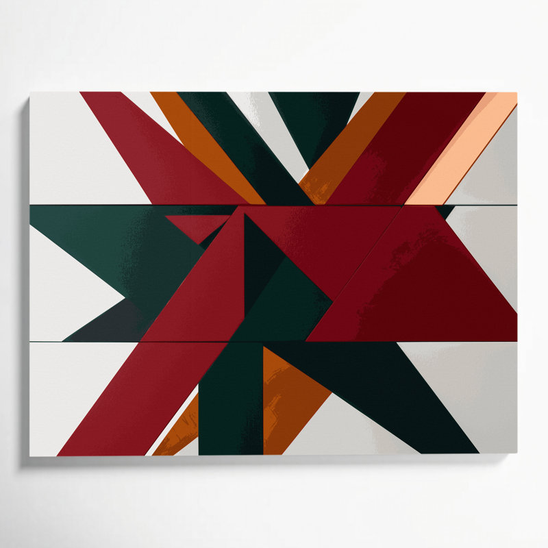 Geometric Abstraction 57 Brown Canvas Wall Art