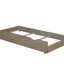 Lit simple de style transitionnel avec lit gigogne gris chaud brossé au fil du bois et texture de grain de bois 1pc-129444234