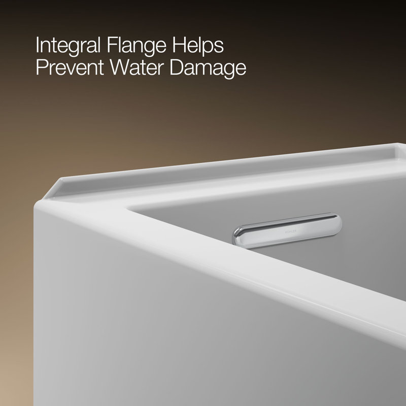 Underscore® 60" x 30" Rectangular Alcove Soaking Bathtub with Slotted Overflow and Integral Apron, Left, Ice Grey