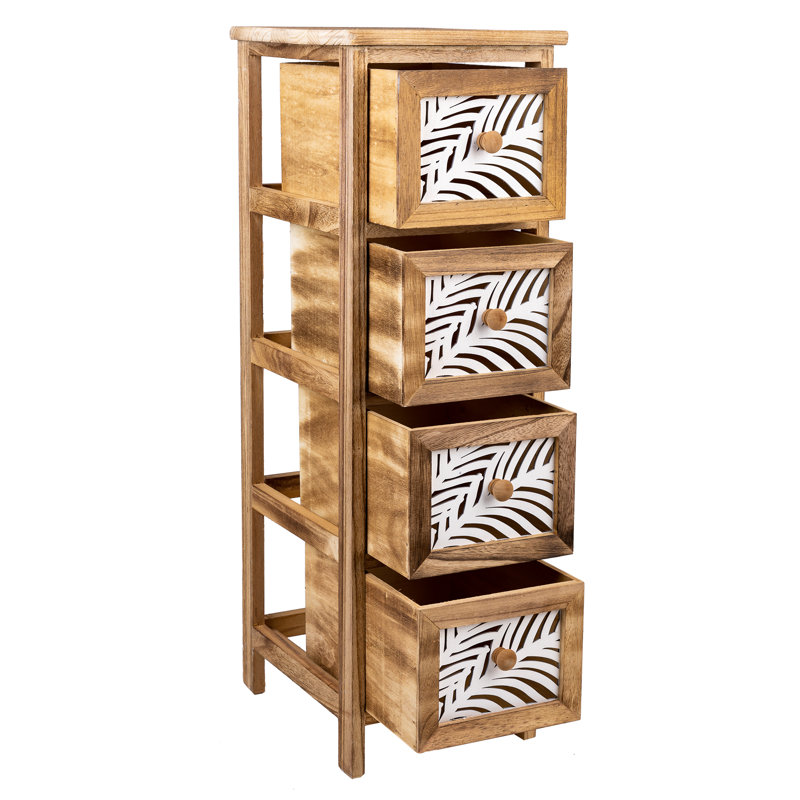 Herlihy 26cm W Solid Wood Bedside Table, Brown