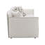 Canapé beige en chenille avec 4 coussins