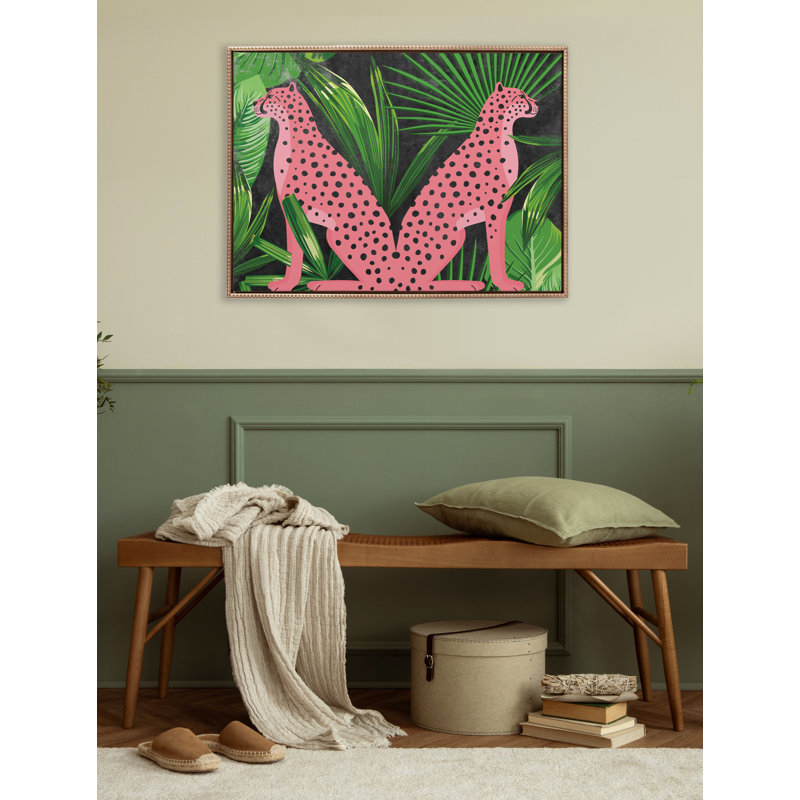 NC NC Cheetah Jungle par Nikki Chu, reproduction d'art sur toile encadrée