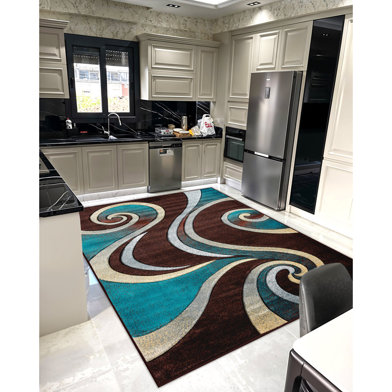 Mccampbell Abstract Indoor Rug, Rectangle 5' x 7'