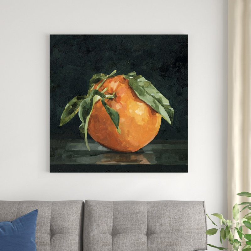 " Dark Orange Still Life II " by Emma Caroline Painting Print, 36" H x 36" W