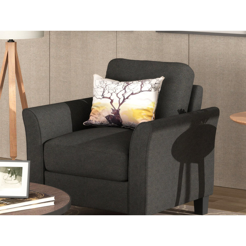 Chaise d'appoint Rennette, Tissu noir