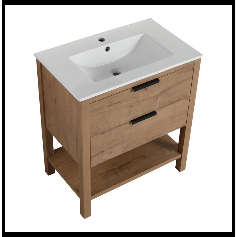 Meuble-lavabo simple avec plateau 30,00 po Deneisha, Blanc