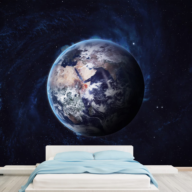Planet In Outer Space Galaxy Border, 100" L x 144" W