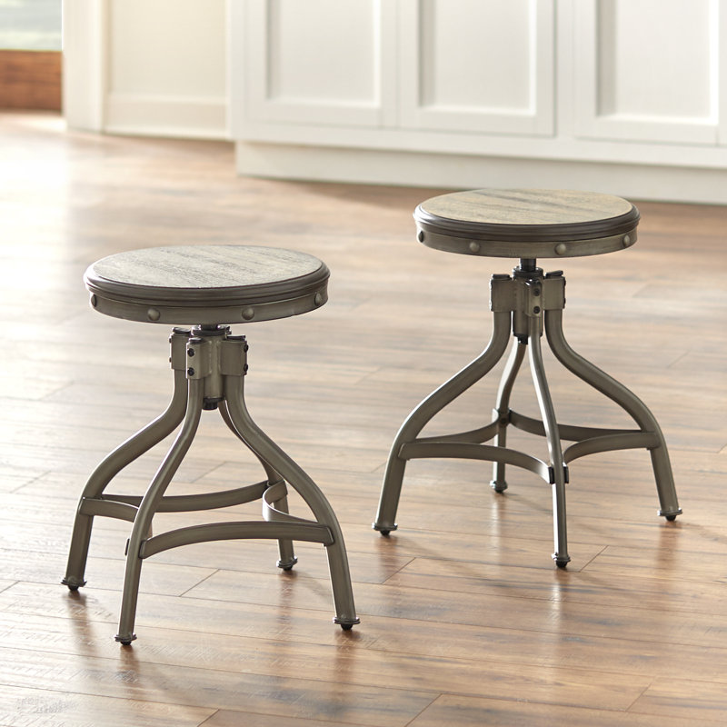 Epley Swivel Adjustable Height Counter Stool with Metal Frame