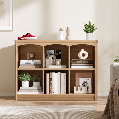 6 Cube Storage Organizer, Wooden Bookcase Shelf,OAK