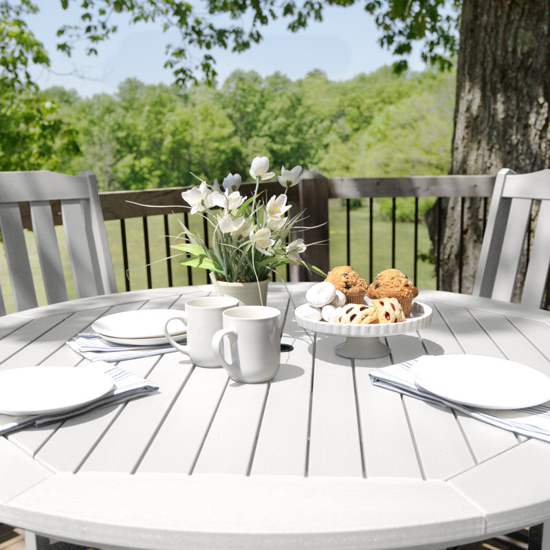 Arbnora 4-Person 48" Round, Counter-Height Dining Set, White