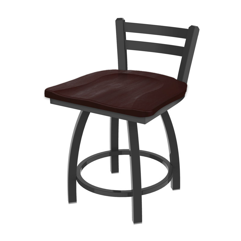 Tabouret de coiffeuse 411 Jackie, Bois - Chêne cerise foncé, Étain