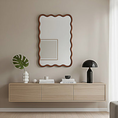 Rectangle Wood Frame Decorative Mirror