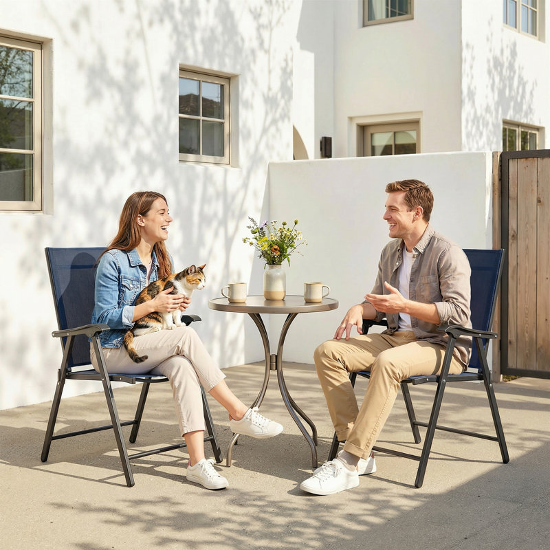 Patio Dining Armchair, Blue