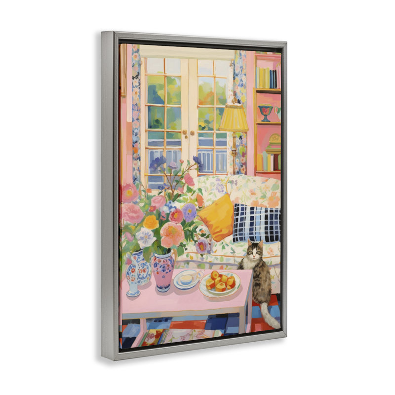  Toile intérieure invitée par LSR Design Studio, H 31 po x l 21 po, Cadre flottant gris lustré