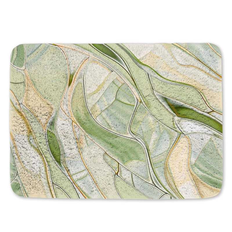 Emryn Microfiber / Microsuede Non-Slip Bath Mat, 21" W x 34" L