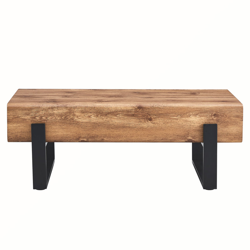 Table basse Nuhamin, Bois naturel, H 17,7 po x L 47,2 po x l 25,2 po