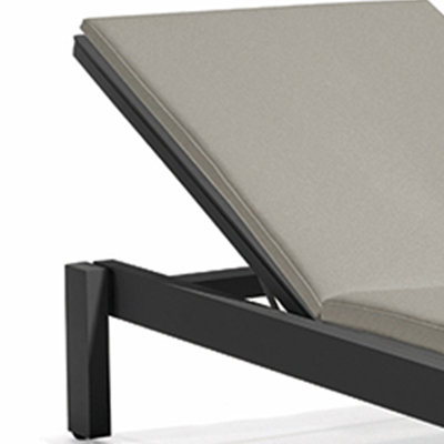 Adjustable Outdoor Chaise Lounge Outdoor Metal Chaise Lounge Set with Table , Cushion Included