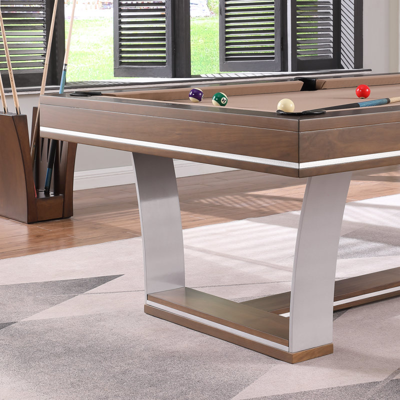 Barcelona Playcraft 8'' Slate Pool Table with Professional Installation Included, Red, Yes