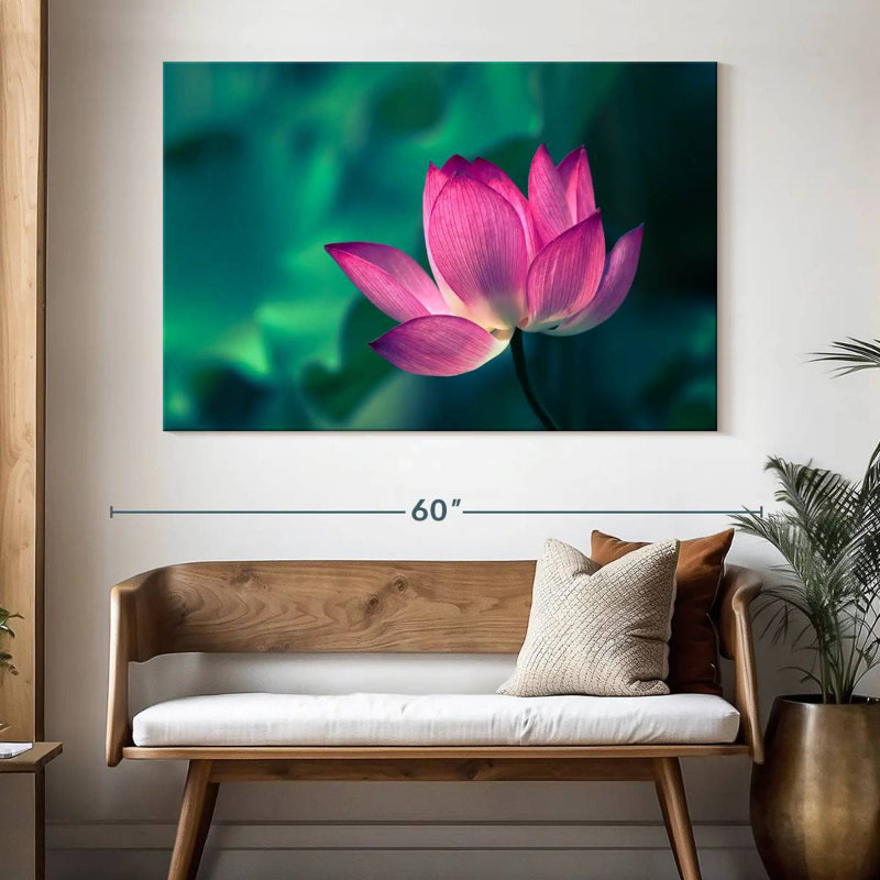 Harnek charmant lotus rose, H 34 po x l 51 po