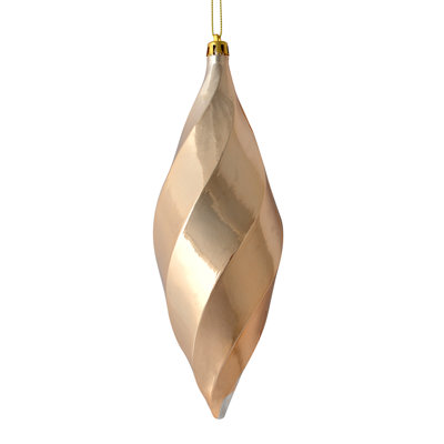 8" Matte Swirl Finial Ornament