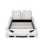 Lit plateforme simple en forme de voiture avec roulettes-114359409