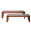 Banc en bois 62,67 po - charme rustique, structure lourde 2 bancs