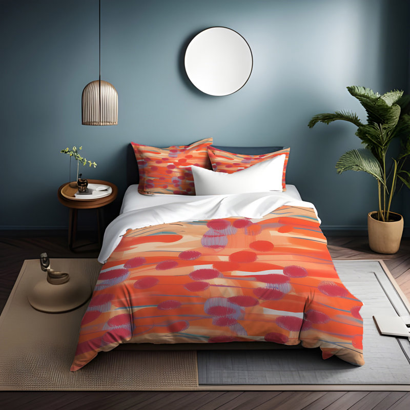 Abstract Duvet Cover, King Duvet Cover + 2 King Shams