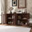 Wood Sideboard With Solid Wood Slatted Doors & Adjustable Shelves