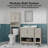 Stovall 73 Inch Double Vanity with Integrated Top and Sink with Mirrors